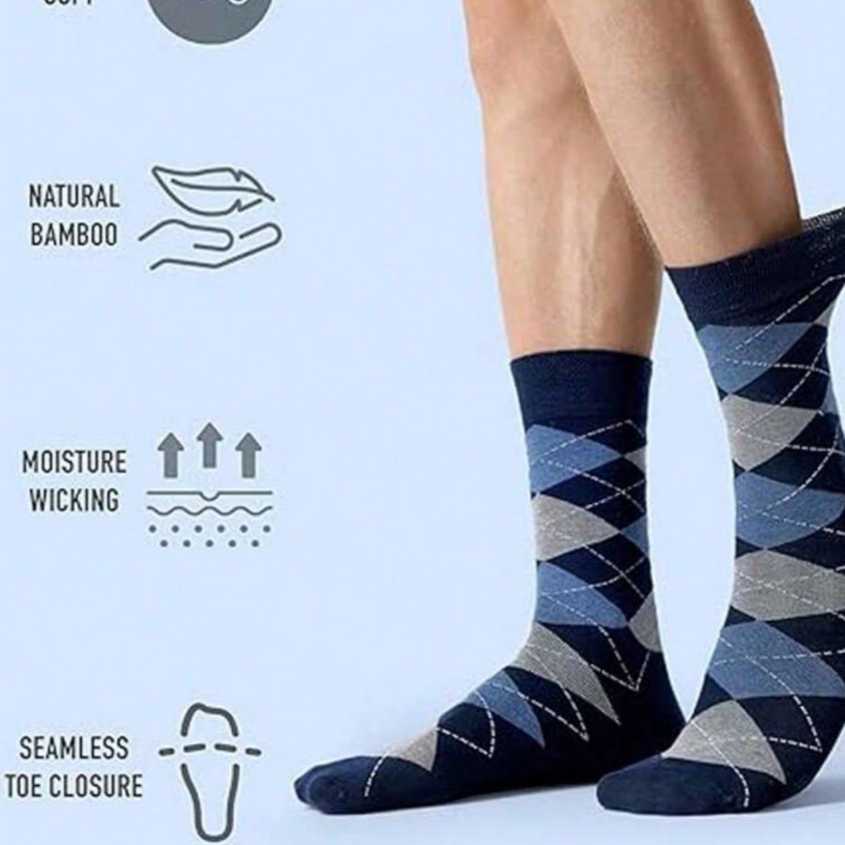 Amazon cross-border supply men's thigh-high socks, large size striped, high-waisted, personalized and trendy European and American summer thin men's socks for export Specification image