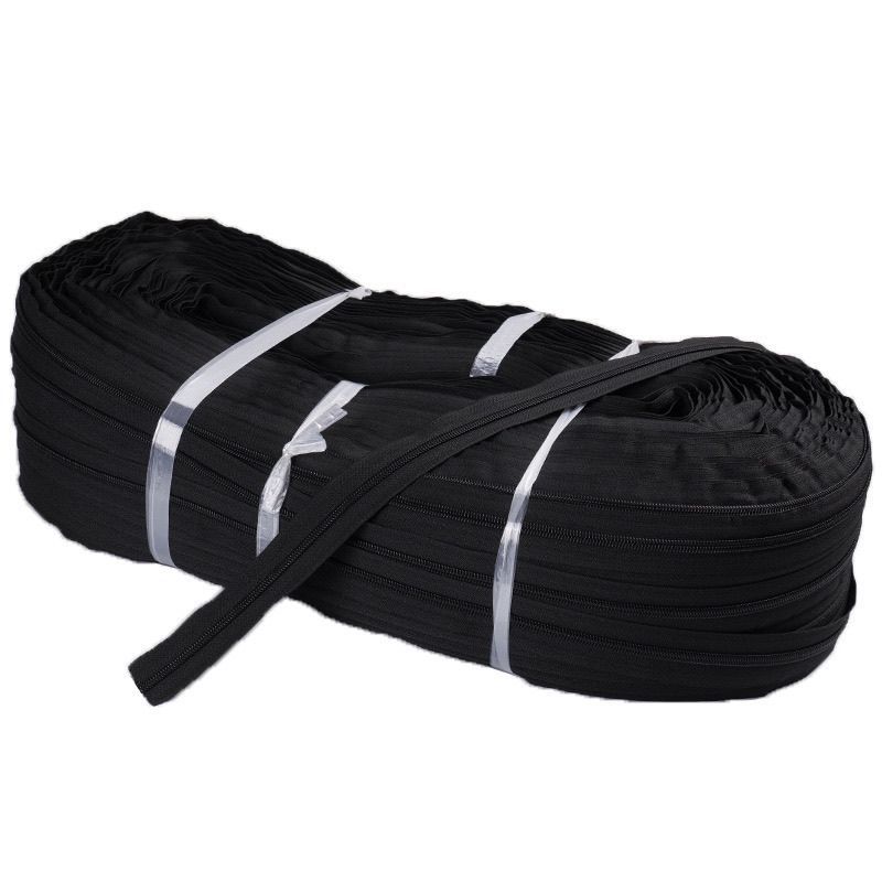 No. 5 nylon double-pin zipper, black and white available in length, universal accessories for bags, mosquito nets and clothes in stock Specification drawing