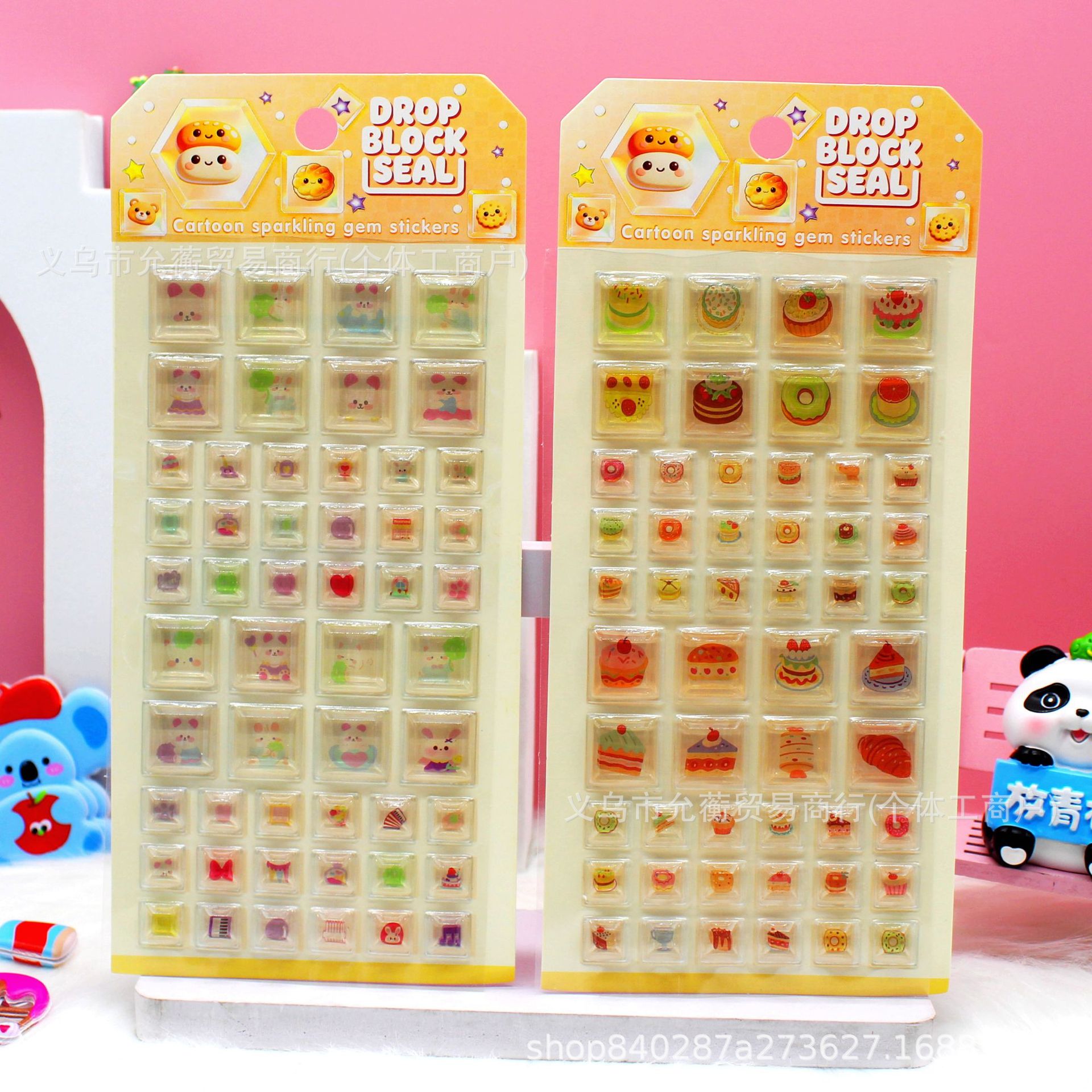 Cross-border planner ice cube stickers Doraemon block acrylic stickers 3D stereoscopic crystal cartoon Doraemon details Picture