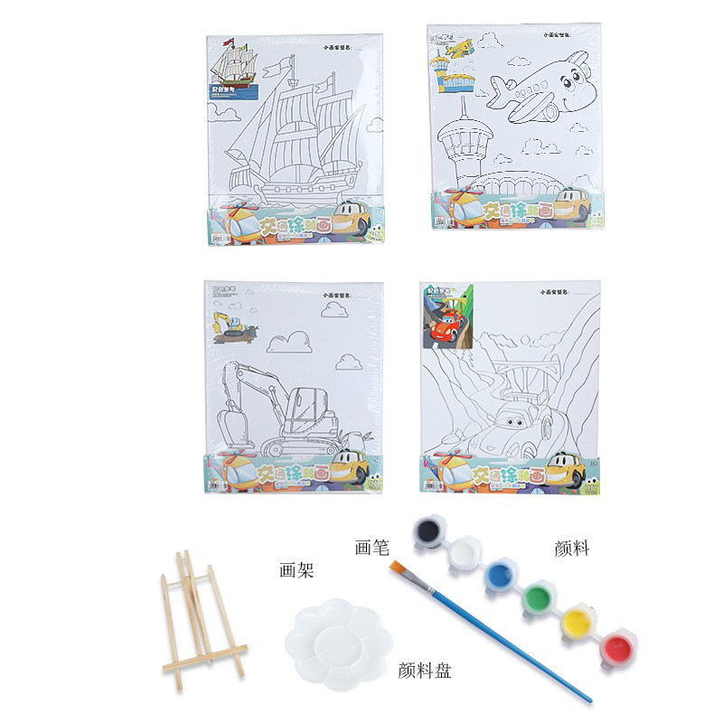 الأطفال الذين يرسمون الرسوم المتحركة المتحركة على لوحات رسوم المتحركة (DYY) details Picture