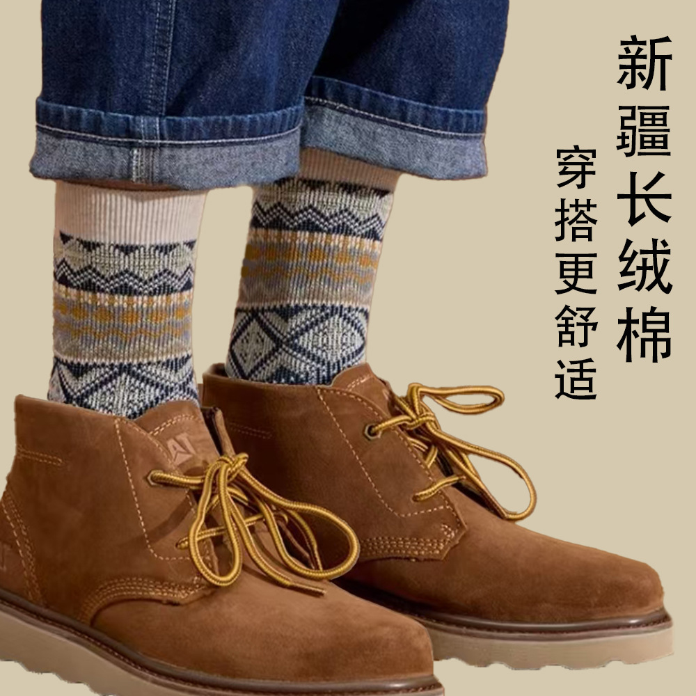 运动、休闲棉袜实物图