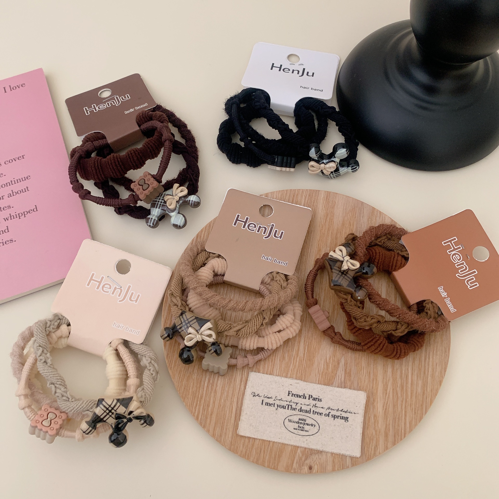 高弹力耐用皮筋女简约气质高马尾扎头发绳皇冠头绳高级感新款发饰