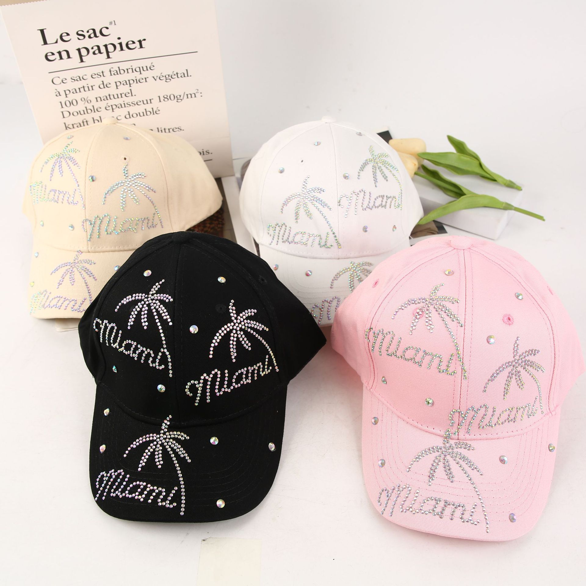 Jichu hats are versatile for women. The hot diamond baseball cap shows off your face. The small baseball cap is sun protection, breathable, casual and fashionable for both men and women