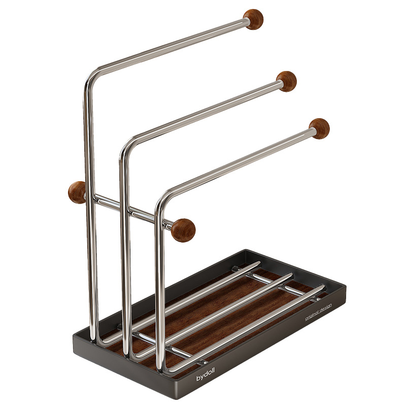Stainless steel household high-end narrow-edge dishcloth draining rack, sponge window sill special kitchen dishcloth drying rack Item Picture