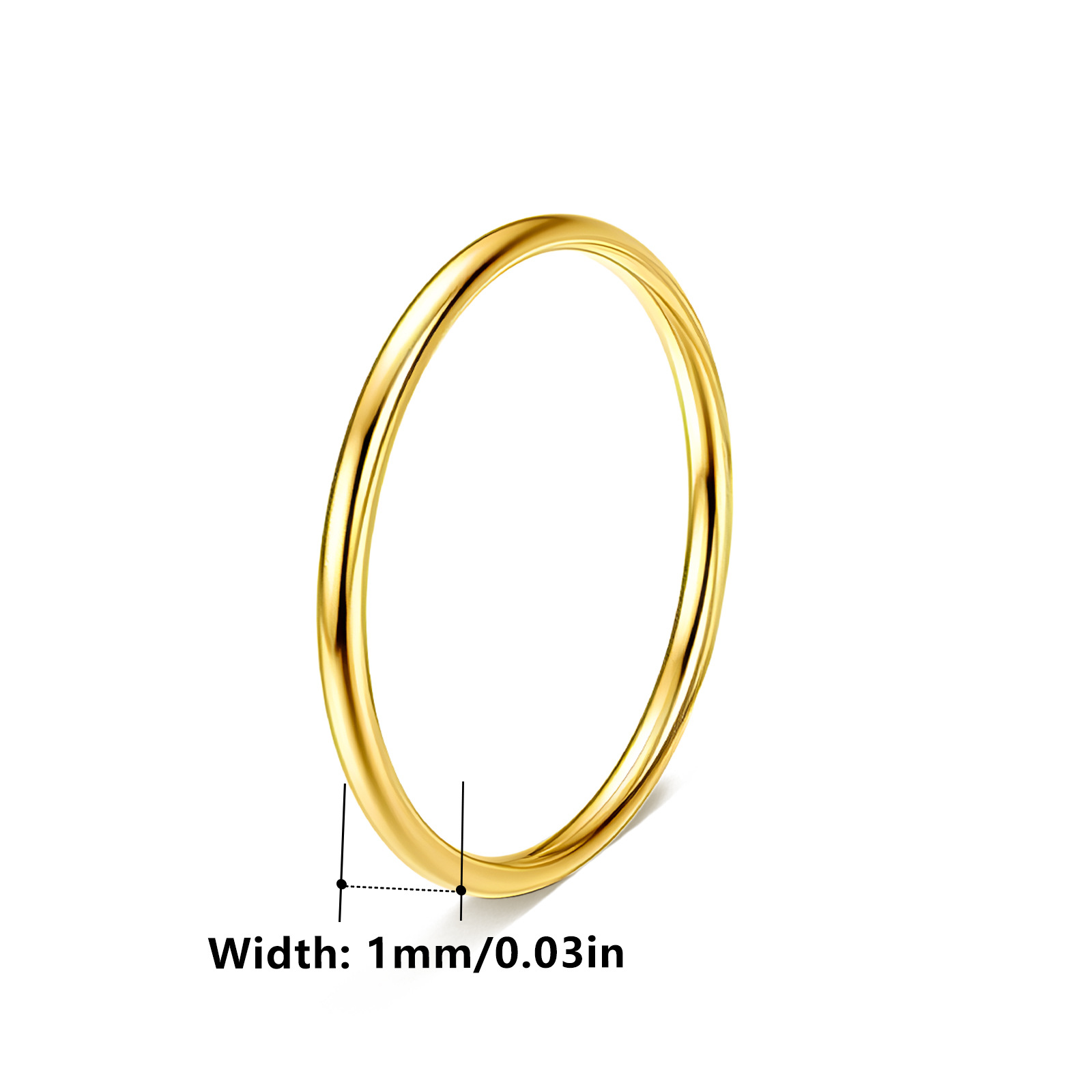 European and American simple smooth 1MM ultra-fine ring, cross-border vacuum electroplated 14K couple set ring, smooth neutral ring Application Scenario