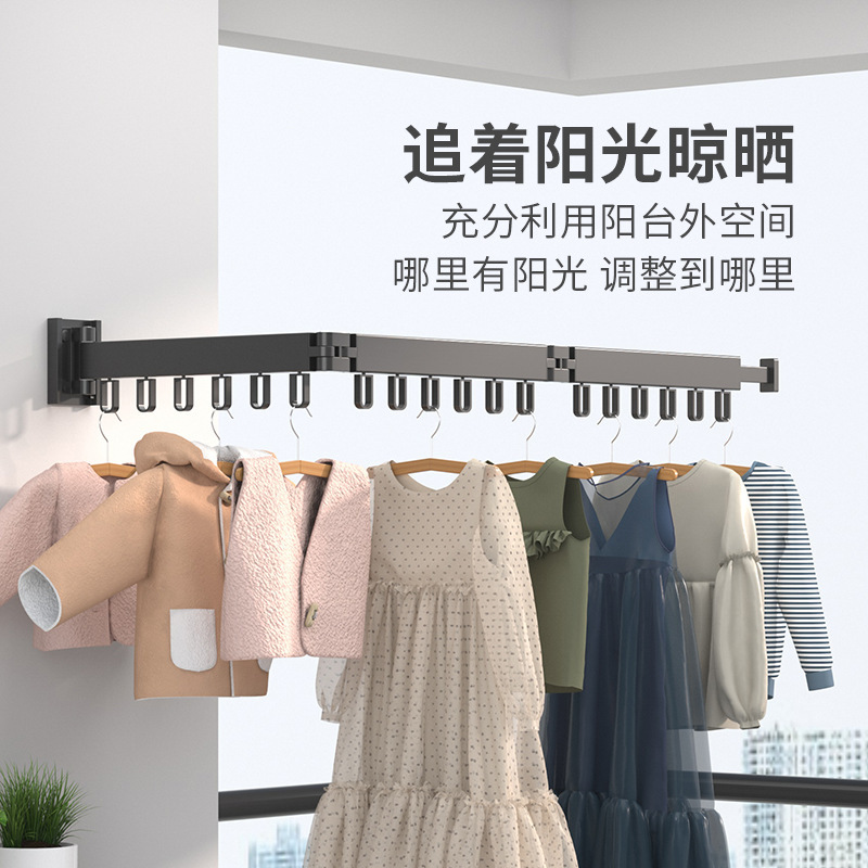 Wardrobe wall telescopic clothes hanger hook, long extension hook, hanging rod, wall-mounted clothes hanging wonder, wall-mounted clothes hanger wholesale Specification image