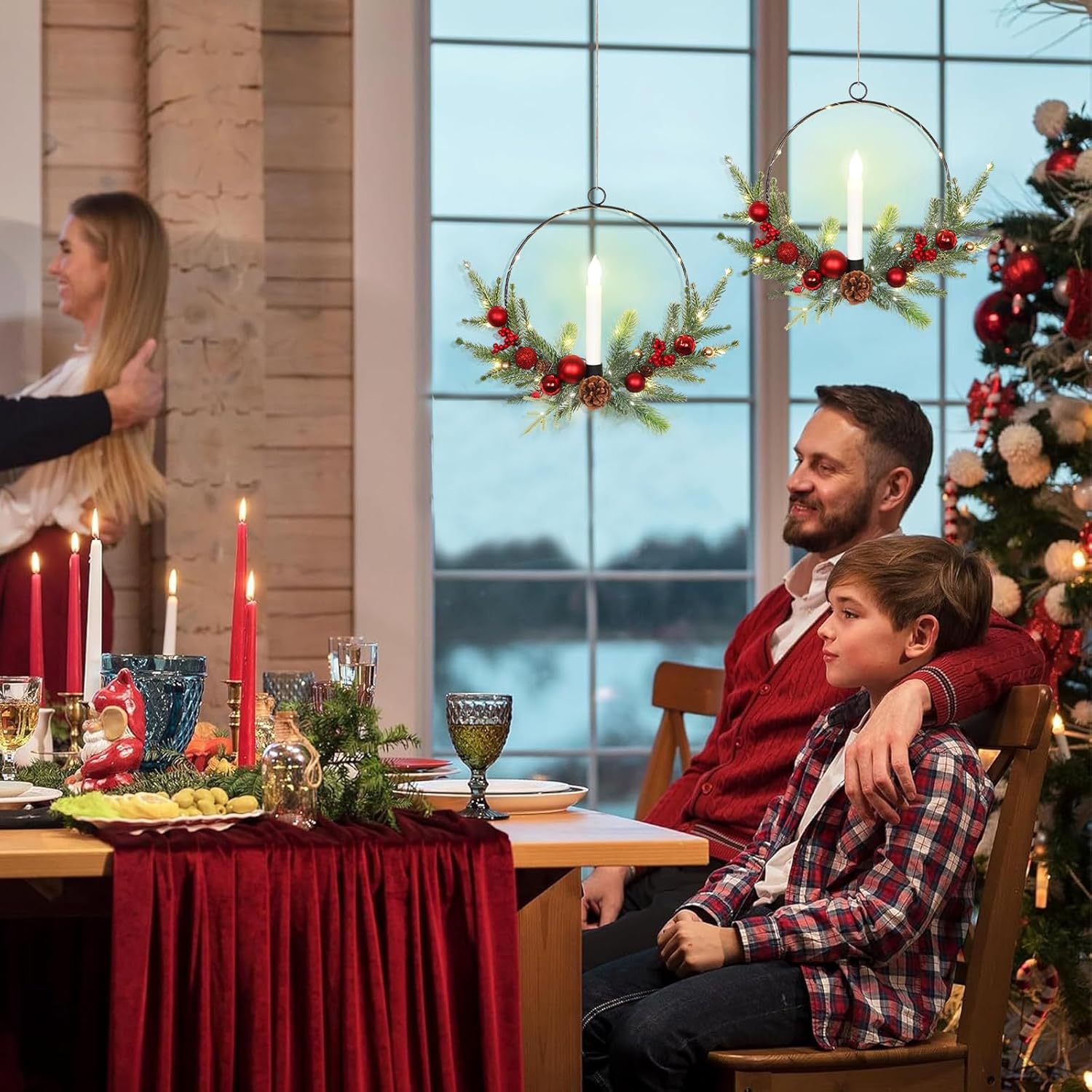 圣诞树苹果袋/圣诞配件/平安果礼盒/汽车圣诞鹿角/圣诞树圣诞用品细节图