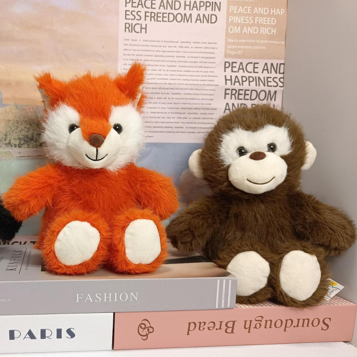 定制毛绒玩具欧雕熊猫公仔卡通狐狸玩偶可爱婚庆娃娃机批发礼物