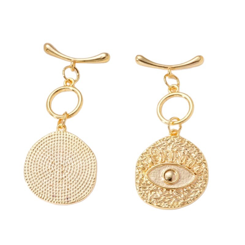 18k gold-plated color-preserving OT clasp at the end, Devil's Eye necklace clasp, DIY handmade necklace bracelet accessory material Item Picture