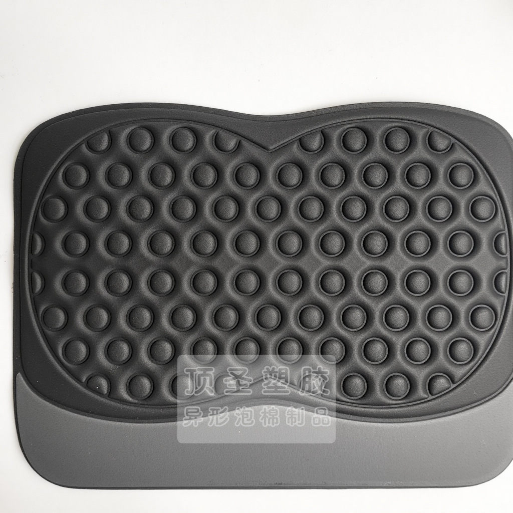 Special-shaped EVA foam is processed by cold pressing and hot pressing in one step. EVA sponge is molded and shaped with small dot star gaskets details Picture