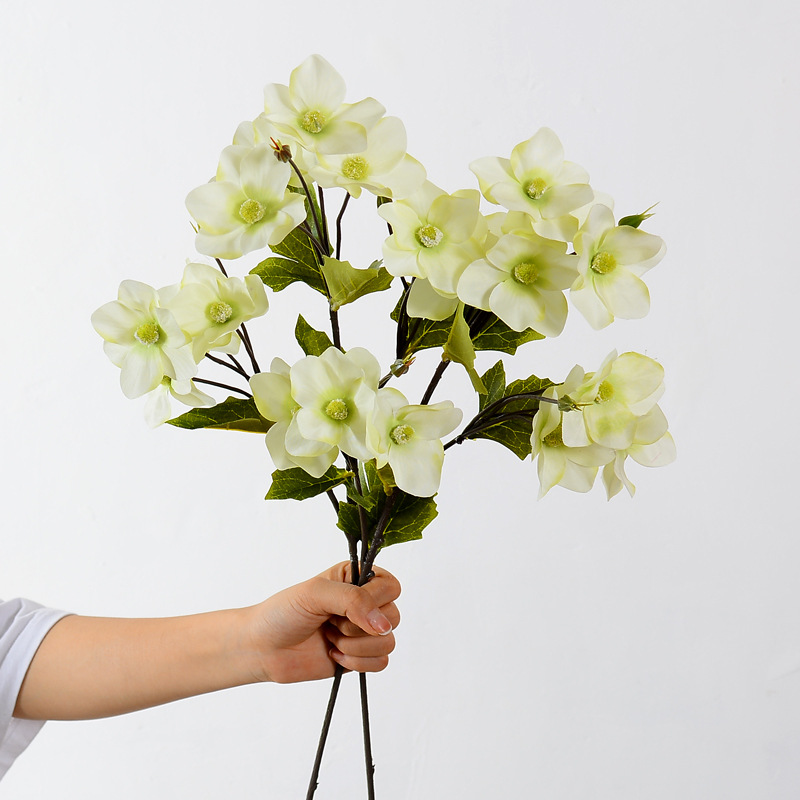 仿真花圣诞玫家居装饰摆放西番莲花婚庆手捧精致高档菟葵小众花材