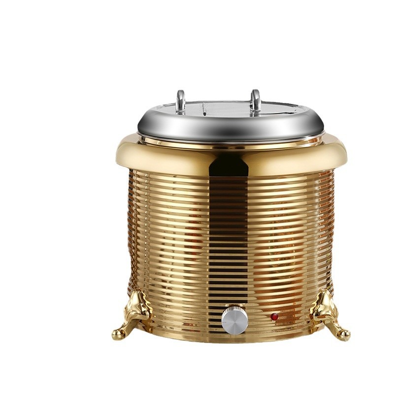 不锈钢电热暖汤煲商用电子保温汤锅酒店自助餐电加热暖汤炉