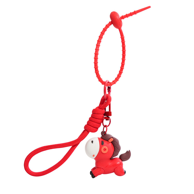 2026 New Year's colorful Sugar Little Horse keychain, cute and exquisite zodiac horse key chain pendant, mascot of the Year of the Horse Item Picture