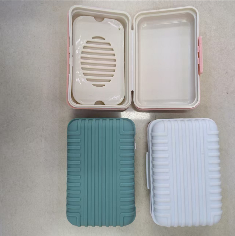 便携式家用肥皂盒香皂盒时尚卫生间加厚创意旅行肥皂盒带盖肥皂盒产品图