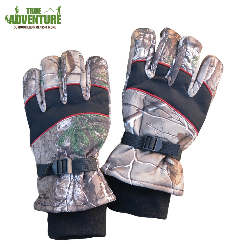 Military color outdoor thickened camouflage gloves windproof and warm tactical military enthusiast gloves outdoor shooting and cycling equipment details Picture