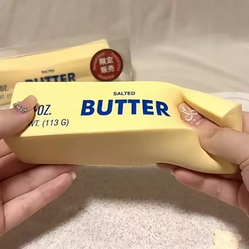 Wet soft, slow-sticky, fragrant simulation butter strip, slow rebound, kneading fun to relieve stress model prop, wet soft hand feel gift item Application Scenario