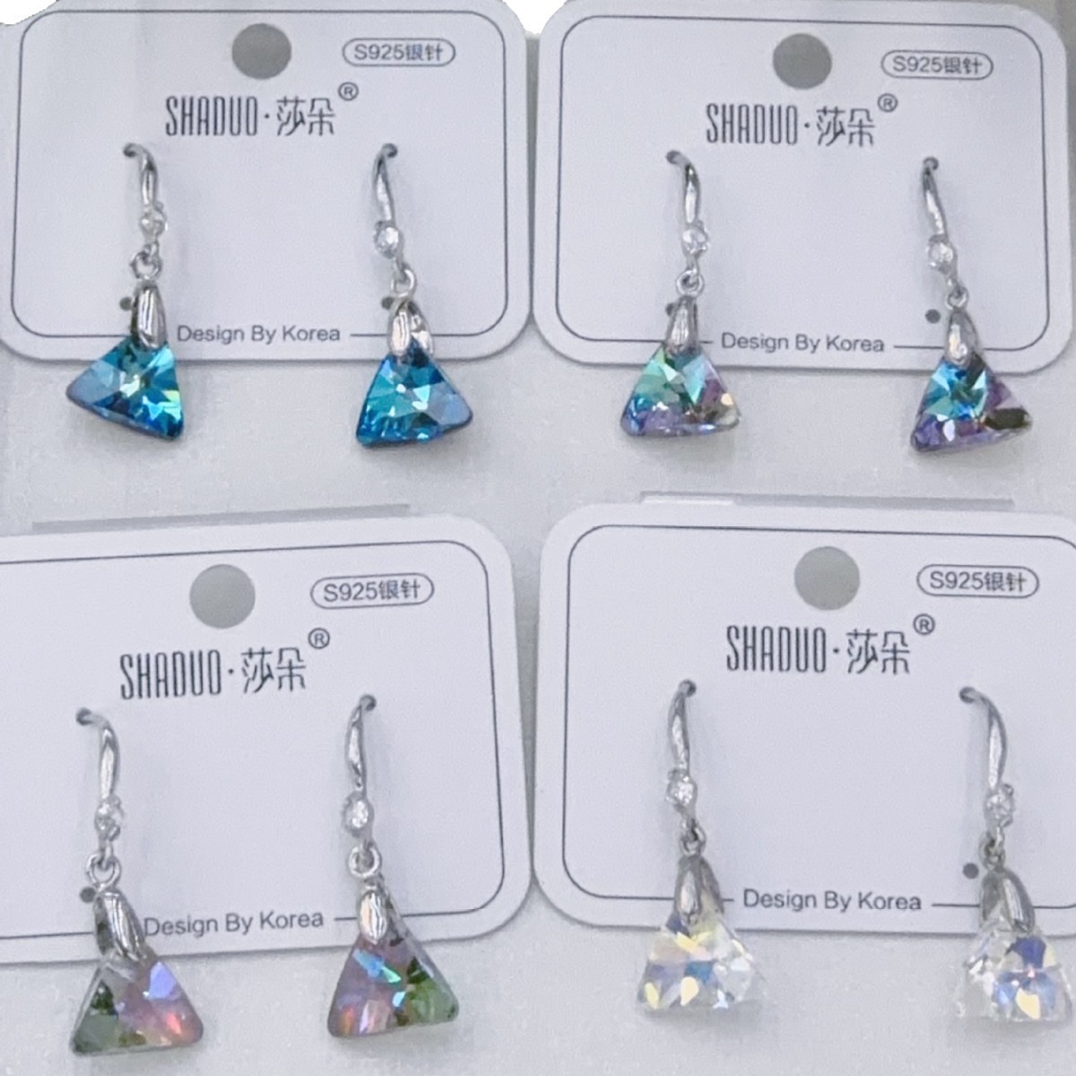 Cross-border TEMU hot-selling European and American fashionable imitation crystal jewelry, Baroque maple leaf earrings and pendant accessories manufacturer wholesale Item Picture