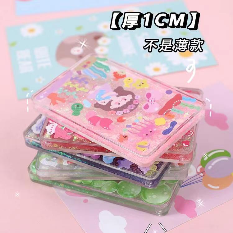Transparent acrylic diy handbook stickers, mahjong tiles, colorful flowing marble plates, children's small gifts Application Scenario