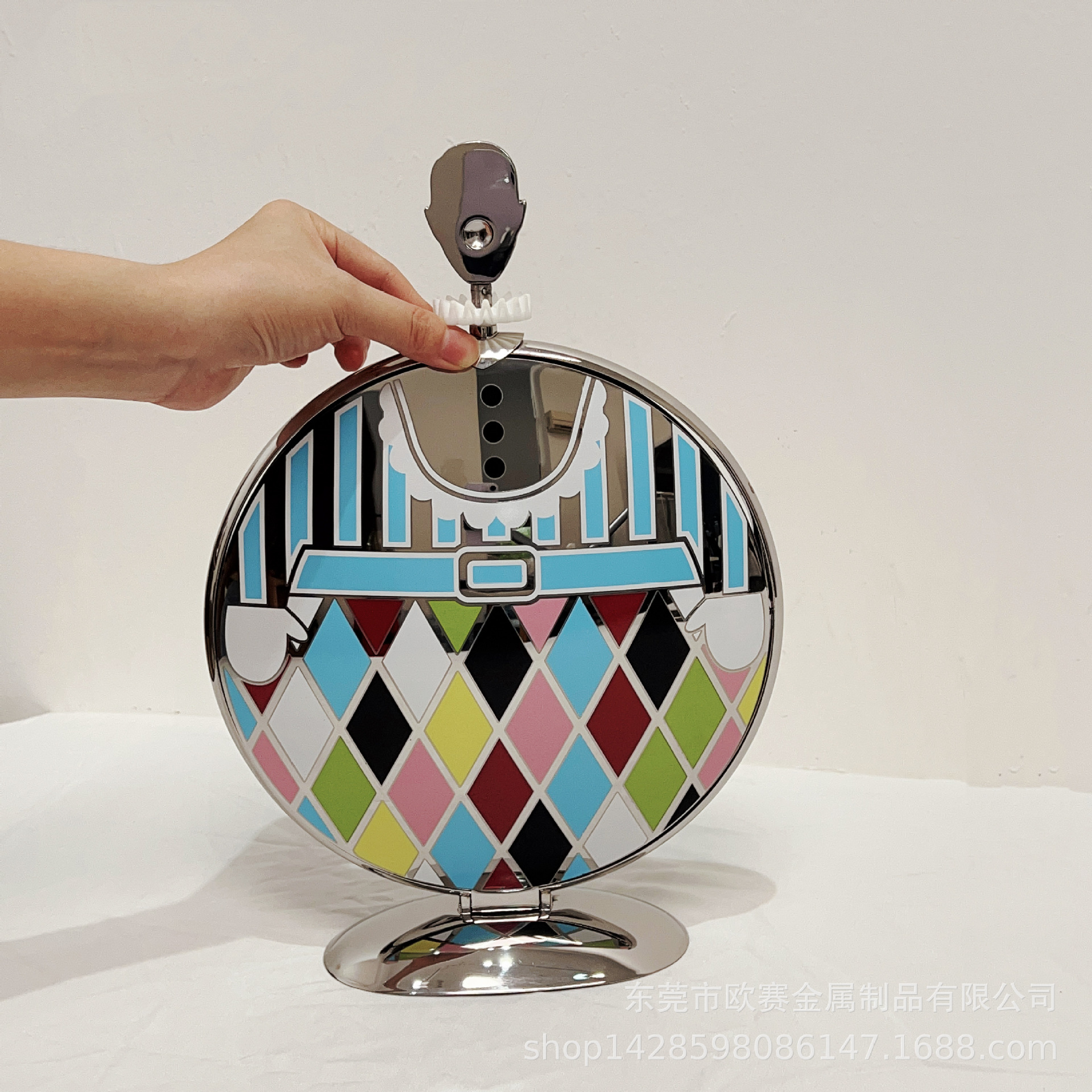 Round Fat Man Storage cake Stand, foldable creative light luxury dessert and pastry plate, exquisite decoration, gift, housewarming dining table Specification image