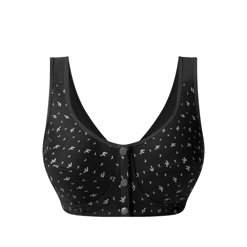Thin mother's bra for middle-aged and elderly people, front-buttoned vest, large-sized bra without underwire or sponge Application Scenario