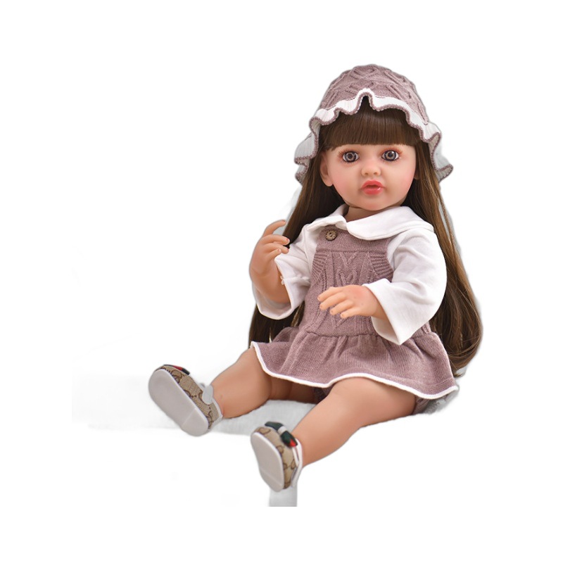 Cross-border new 55cm soft rubber simulation rebirth doll Russian dialogue vinyl doll children's doll toy Item Picture