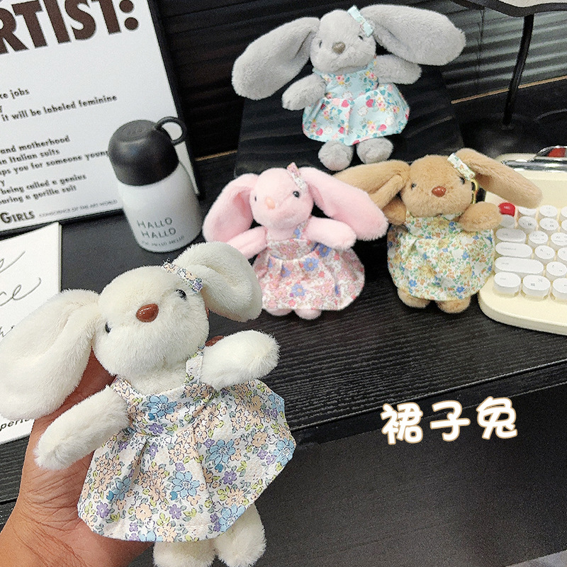 Wholesale rabbit dolls, plush keychains, small figurines, pendants, bags, cute pendants, schoolbags, internet-famous toy dolls