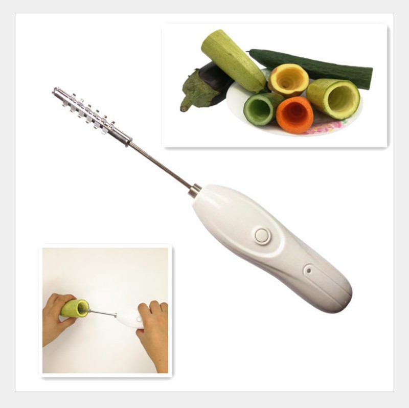 Multi-functional fruit and vegetable core remover, USB charging fish scale scraping tool, electric portable hole digger, small egg beater Specification image