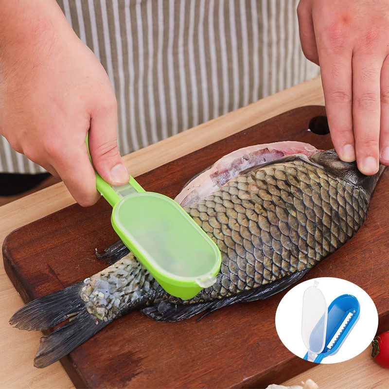 手动鱼鳞刨家用刮鱼鳞神器专业打鱼鳞厨房杀鱼去鳞工具带盖刮刀产品图