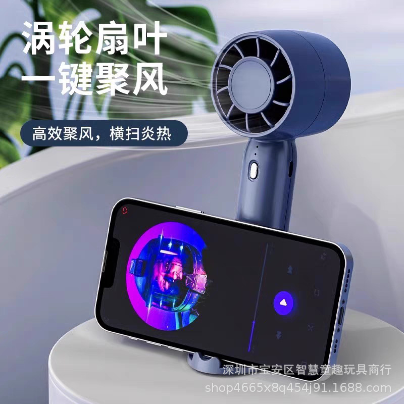 T10 Turbine bladeless handheld mini Fan USB mini outdoor portable Desktop Fan, a cross-border bestseller in Southeast Asia details Picture