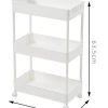 Household slit storage rack, living room floor multi-layer storage rack, wheeled kitchen, bathroom, snack cart details Picture