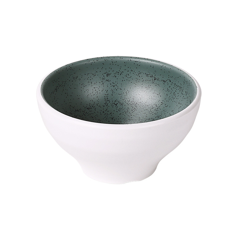 Customized commercial Chinese fast food restaurant self-service small bowl dish melamine set, school cafeteria fast food plate, compartments plate Application Scenario