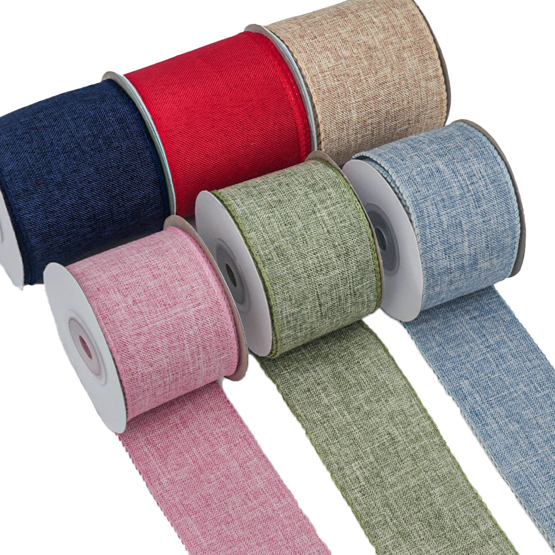 Colorful gradient scallion powder yarn woven tape roll woven ribbed book edge tape strip decorative material Item Picture