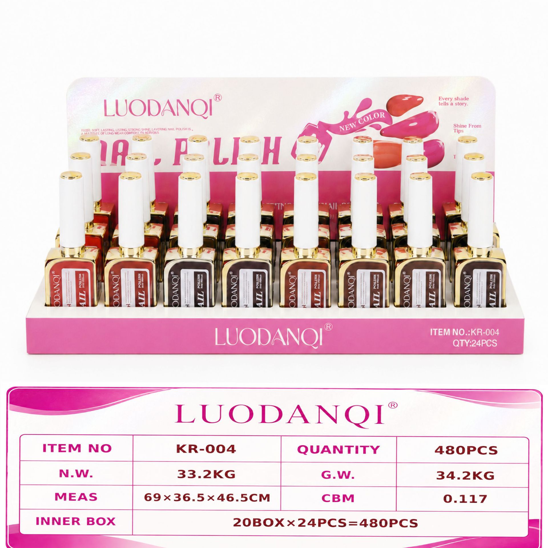 The new nail polish, a luxurious red series of high-end 8-color nail care products, is exclusively available in stock from the factory