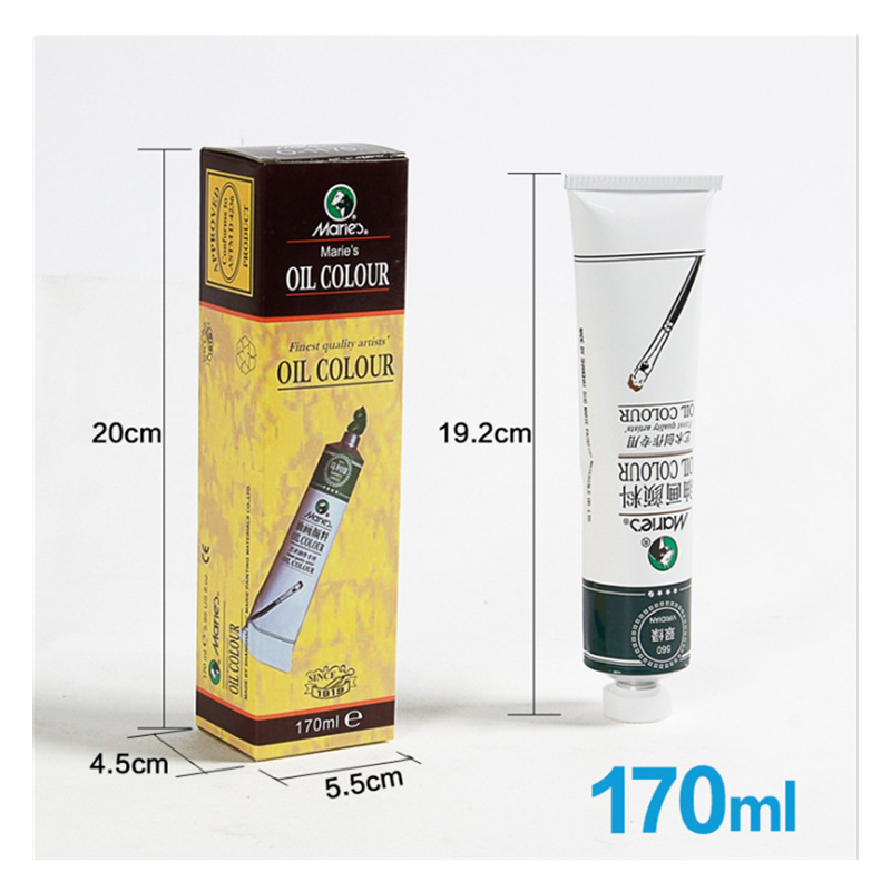 Marley pintura al óleo 170ml pieza única tubo de aluminio estudiante pintura al óleo herramientas materiales suministros de arte pintura de color para principiantes Item Picture