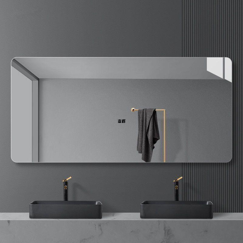 卫生间镜子免打孔粘贴化妆镜洗手间厕所洗漱台梳妆卫浴挂墙浴室镜细节图