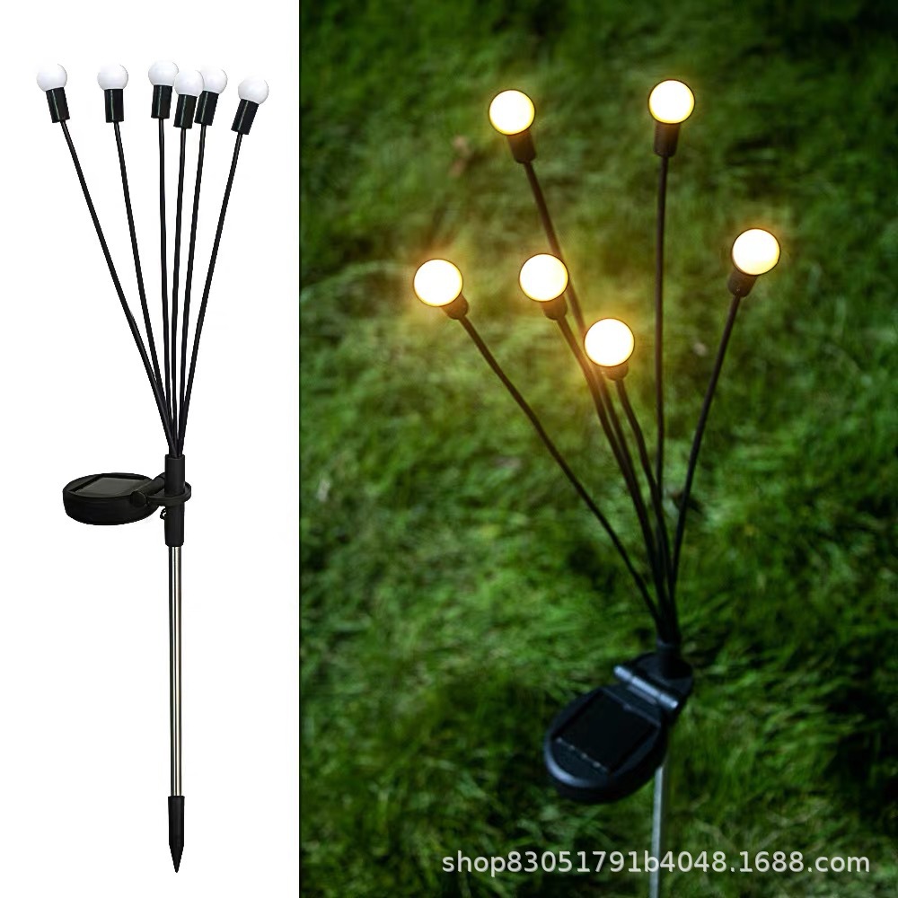 Solar-powered outdoor waterproof firefly lamps for courtyard and garden atmosphere decoration and creative outdoor lawn ground insertion lamps Application Scenario