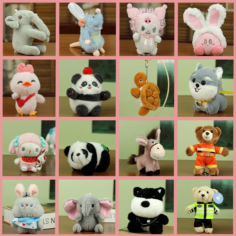 Creative Internet celebrity cute toy pendants, plush toys, cartoon dolls, bags, pendants, dolls, keychains details Picture