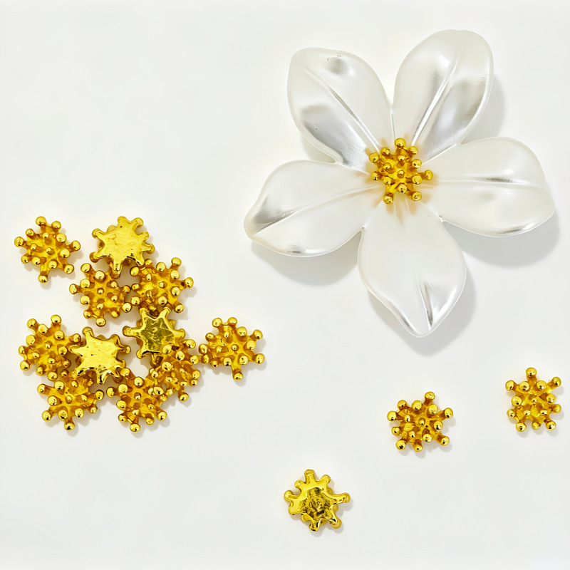 Multicolor núcleo de flor de oro brillante estambres DIY mano adaptación todos los tipos de flores accesorios para el pelo materiales accesorios accesorios details Picture