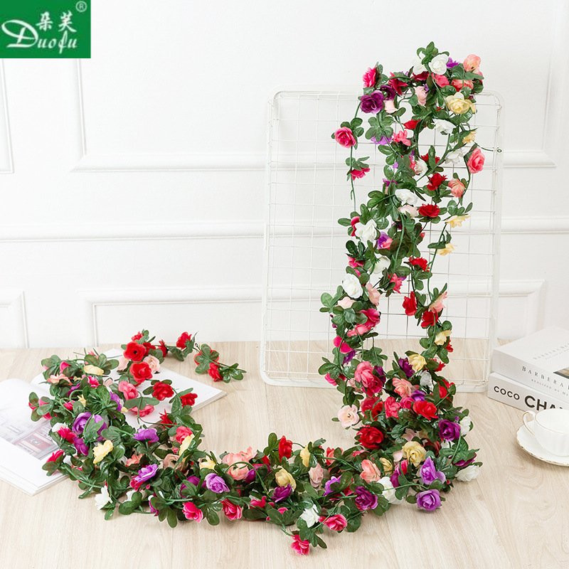 Dove artificial flowers, artificial flowers, silk flowers, vines, air conditioners, water pipes, wedding arches, wrapped decorative flowers, roses details Picture