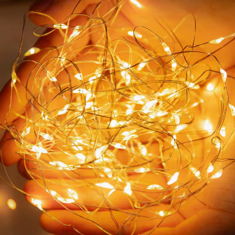Cross-border led light string battery box, copper wire light string, cake decoration gift box, light strip, led Christmas festival small color light details Picture