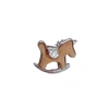 The niche and fashionable design sense of the zodiac year Wooden Horse ear bone clip is elegant, light luxury, simple and cute, versatile, and has no ear holes Item Picture