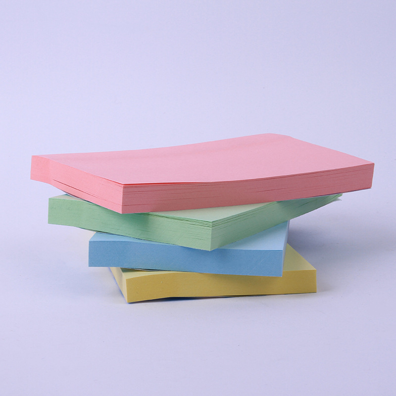3x5-inch large color paper can be used for n times to stick 100 color paper sticky notes. Customized size and number of sheets can be printed details Picture