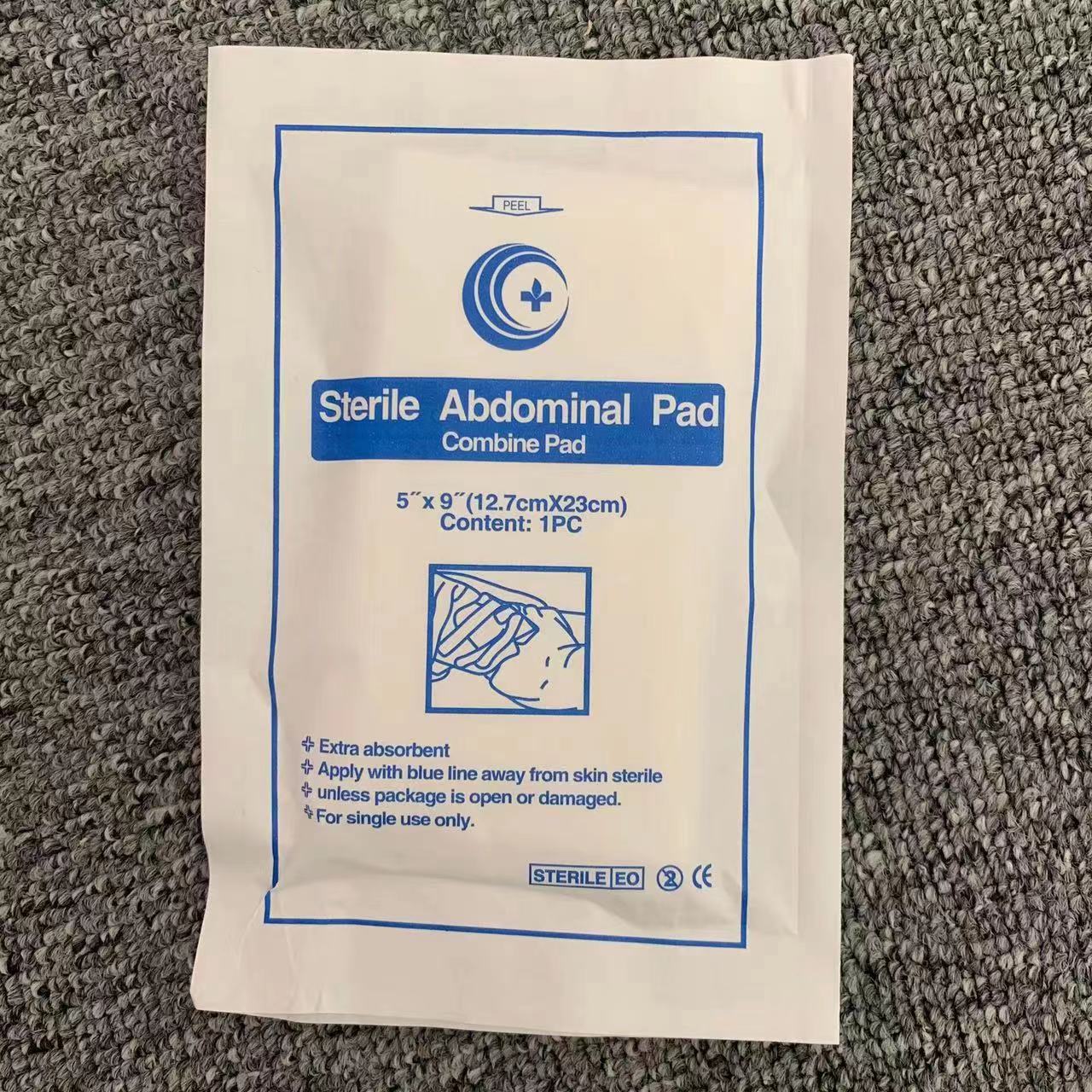 Foreign trade cross-border sterile abdominal pad disposable combination pad 12.7*23cmABD abdominal hemostatic pad gauze block details Picture
