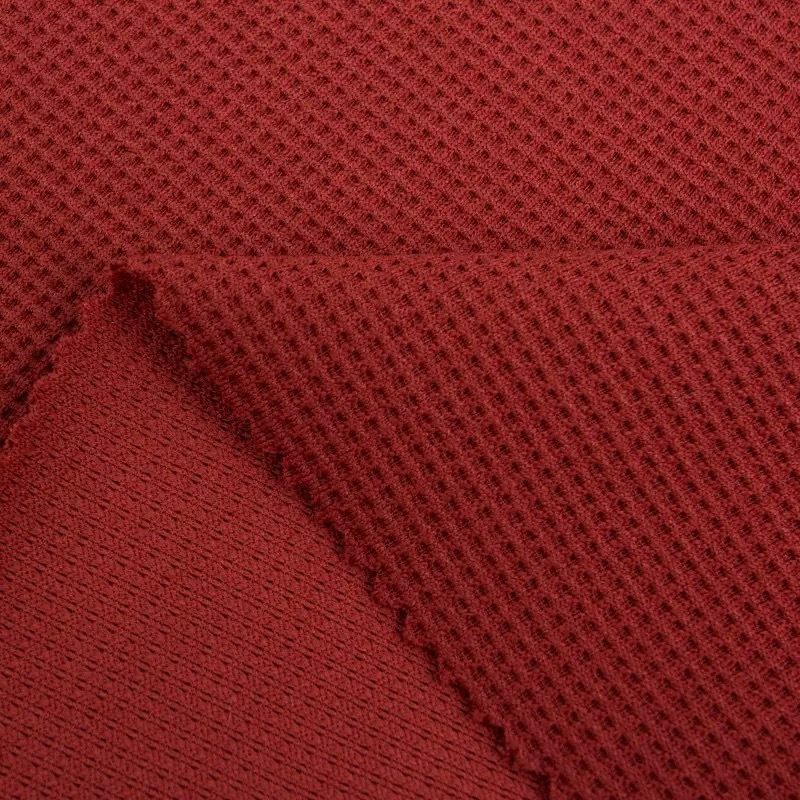 Innovative Style knitted fabric 250g stretch Waffle trendy brand knitted jacquard fabric T-shirt is now available on e-commerce platforms details Picture