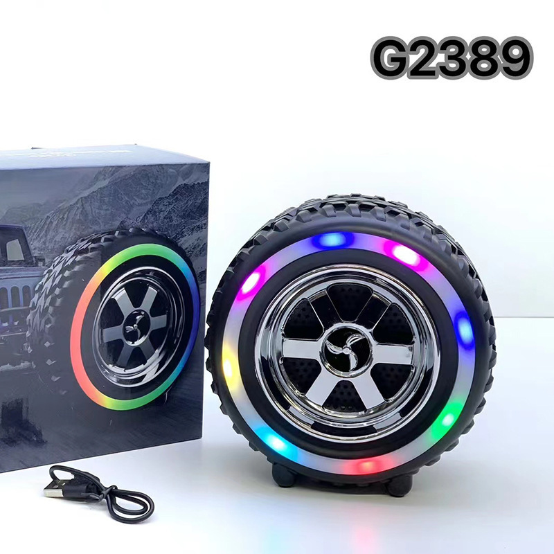 新品轮胎无线蓝牙小音响户外大音量高音质桌面低音炮重低音便携