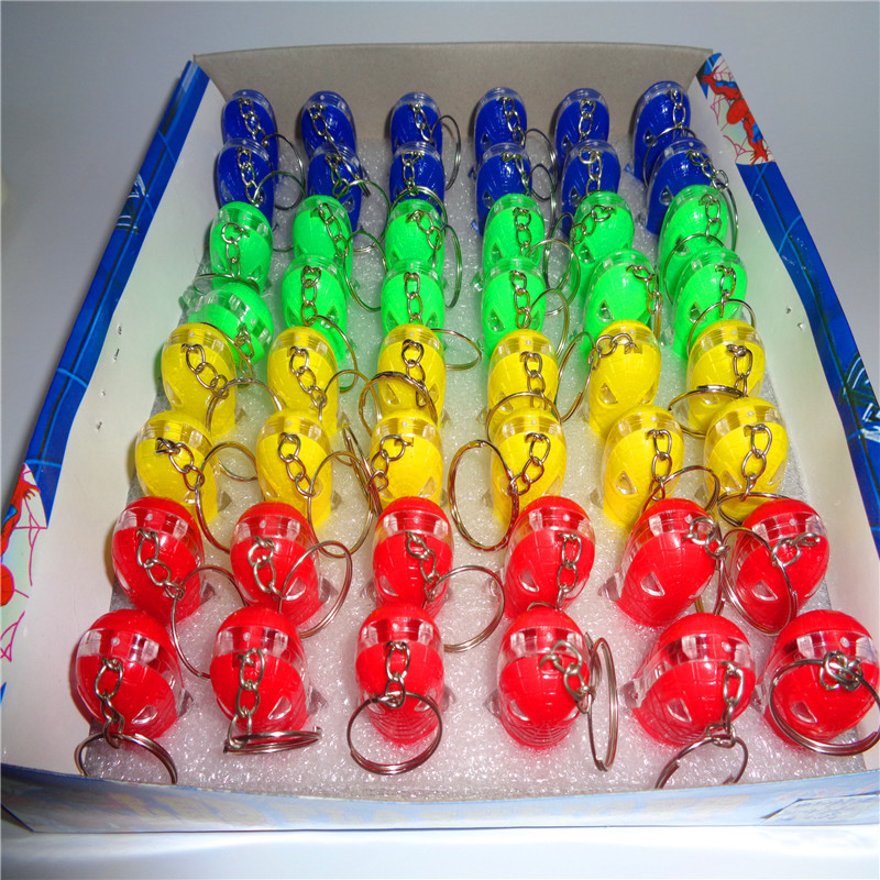 New mini illuminated children's plastic toys, LED keychains, night lights, Spider-Man factory wholesale
