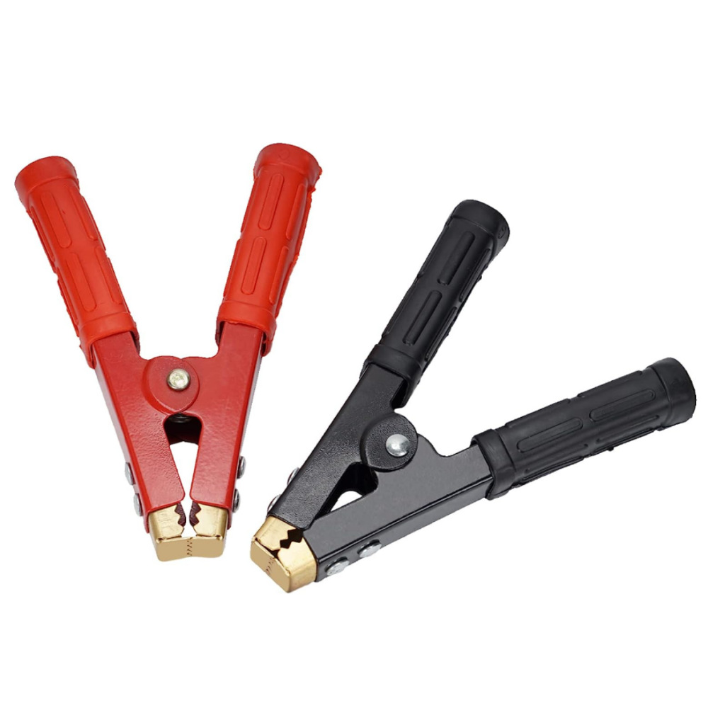 工厂直销汽车电瓶搭火线蓄电池连接线充电铜头夹子鳄鱼夹加厚镀铜