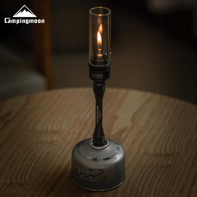 Koman BKZ26 Blackened long aluminum alloy gas lamp height-increasing pole, outdoor camping accessory, ambient light extension pole details Picture