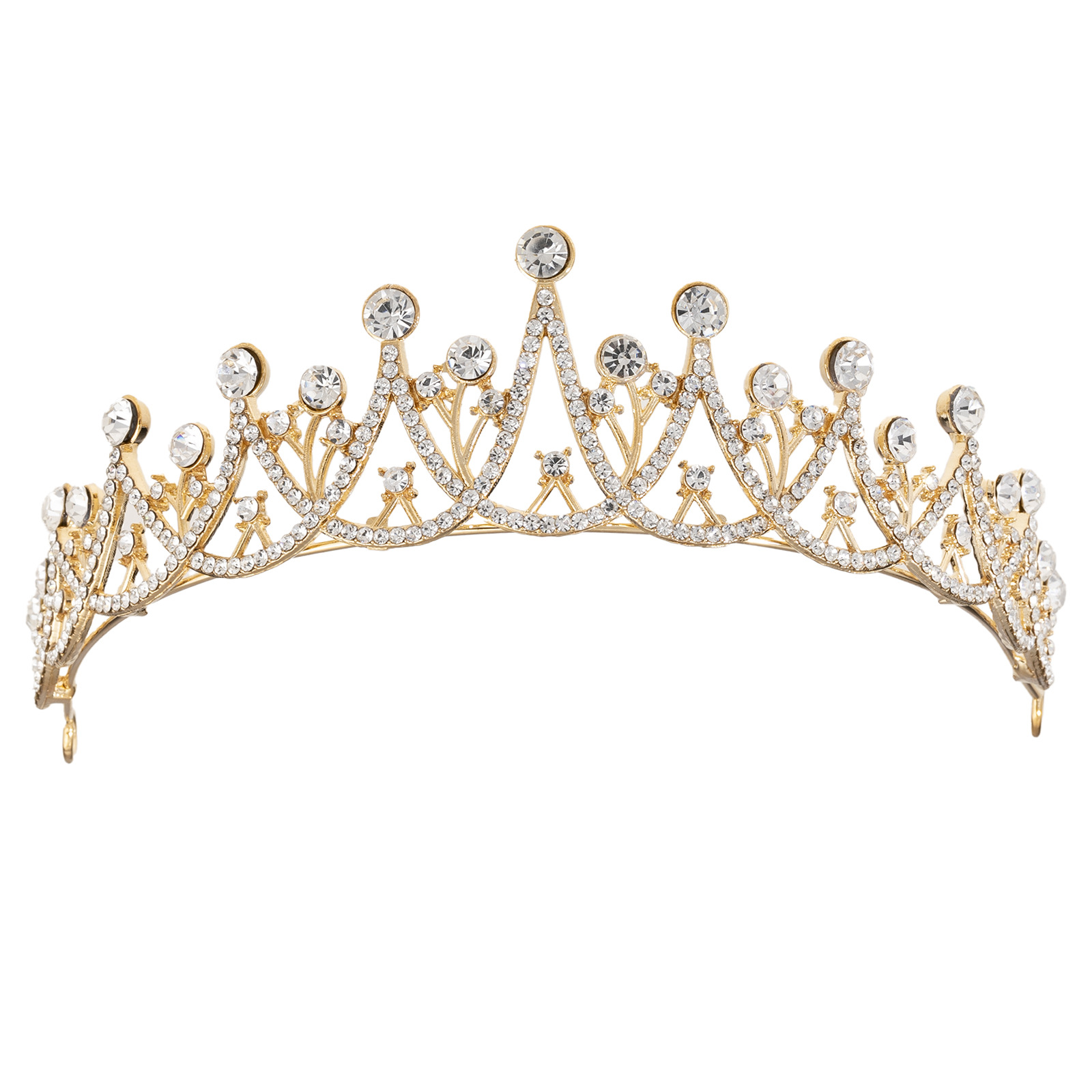 Aliexpress's best-selling cross-border luxury and elegant hair accessories from Europe and America, rhinestone alloy, bride's crown, banquet and birthday versatile crown headwear