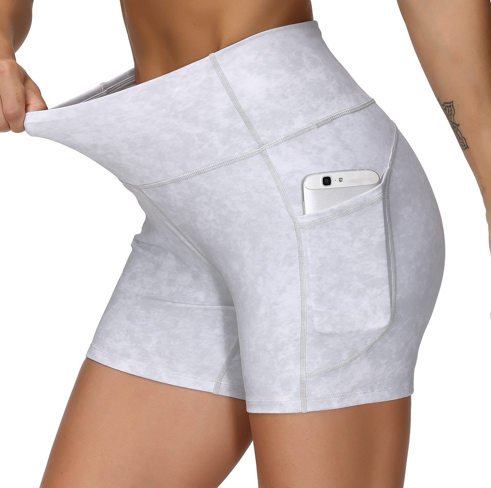 Amazon's best-selling women's shorts in Europe and America, yoga sports side, mobile phone pocket, factory direct sales Specification image